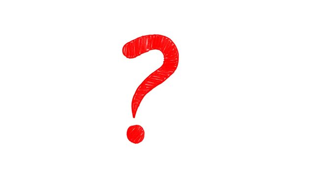 Hand-drawn, red, question, mark, animation, on, white, background, perfect, for, FAQ, help, sections, curiosity, themes, and, creative, digital, storytelling, video, projects.

