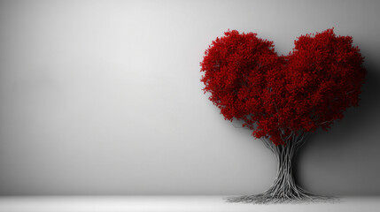 stylized tree where the roots and branches form a heart