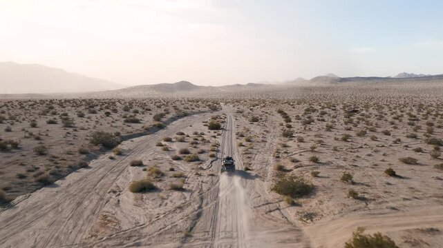 UTV Offroad Car Racing in the open desert