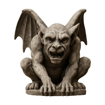 PNG Stone gargoyle statue menacing