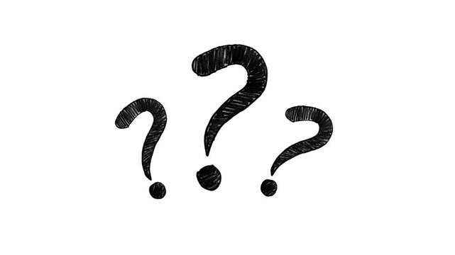 Sketched, charcoal, question, mark, group, motion, graphic, featuring, wiggle, effect, ideal, for, educational, mystery, cues, instructional, video, and, fun, social, media, overlays.
