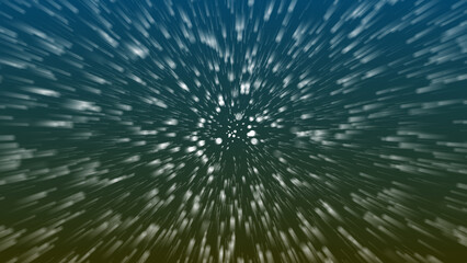Fototapeta premium Abstract radial blur effect with blue and green gradient background zoom.