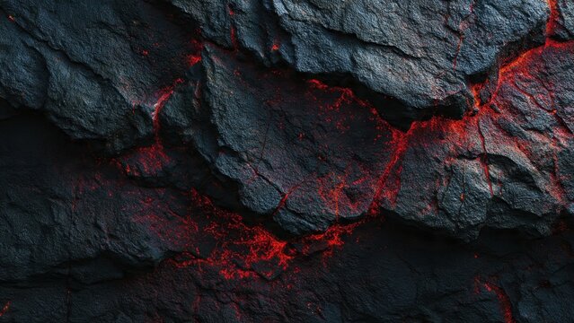 Lava cracks in volcanic rock background