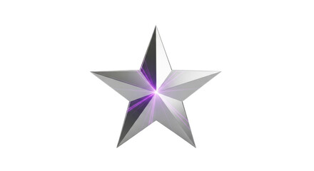 Fototapeta premium Silver star with glowing center