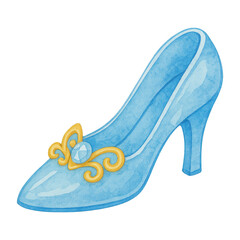 Fototapeta premium PNG Elegant blue fairytale shoe