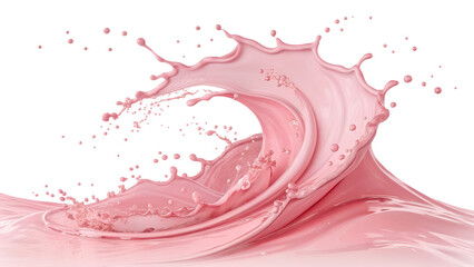  Pink milk splash fluid texture