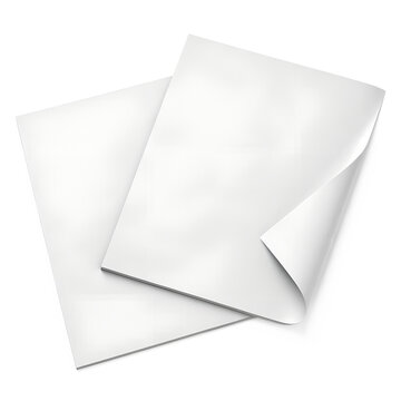  Stack of blank paper sheets