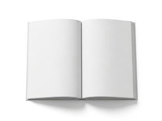The simplicity and potential of an open blank book waiting to be filled with stories and knowledge