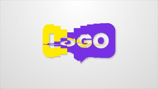 Icon Split Opening Color Change Simple Logo Reveal