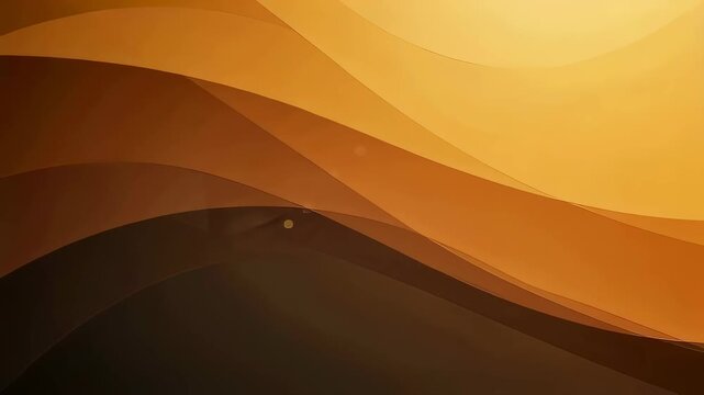 Abstract animated background with flowing orange and brown wave forms and subtle particle effects