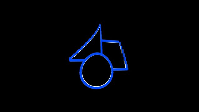 3D Rotating Effect Fake Pixel Digital Icon Logo Reveal