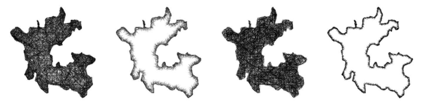 Sketch Dadra and Nagar Haveli map design set