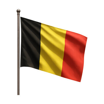 PNG Belgian flag waving proudly.