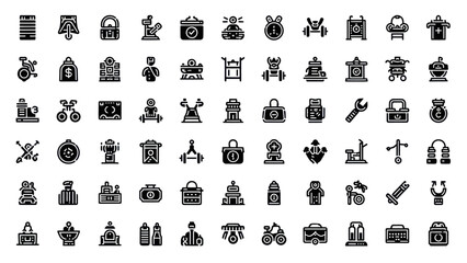 Vector Icons Collection: Business, Finance, Technology, and Lifestyle Symbols