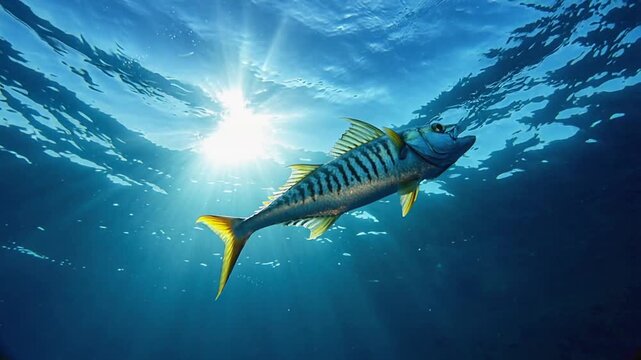 Indian mackerel fish underwater video