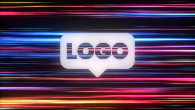 Fast Horizontal Lines Colored Speed Logo Reveal 