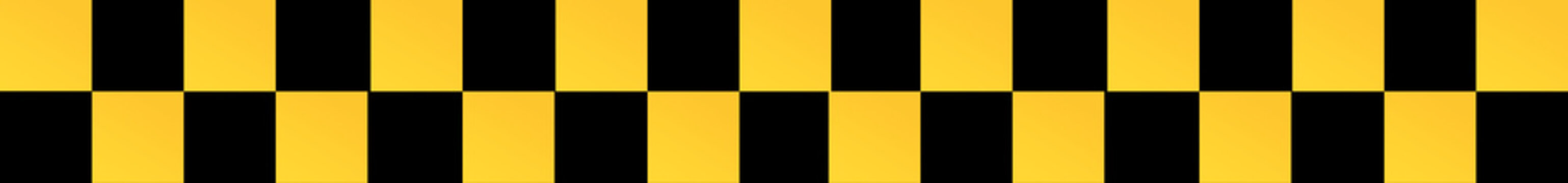 Symmetrical Taxi Cab Checker Pattern with Vertical Yellow and Black Blocks