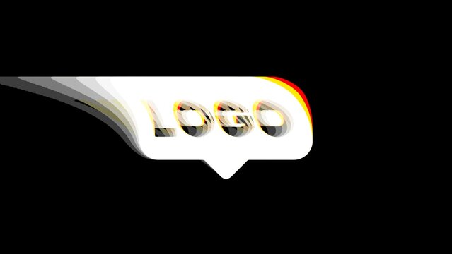 Icon Glitch Slide In Echo Delay Urban Modern Logo Reveal