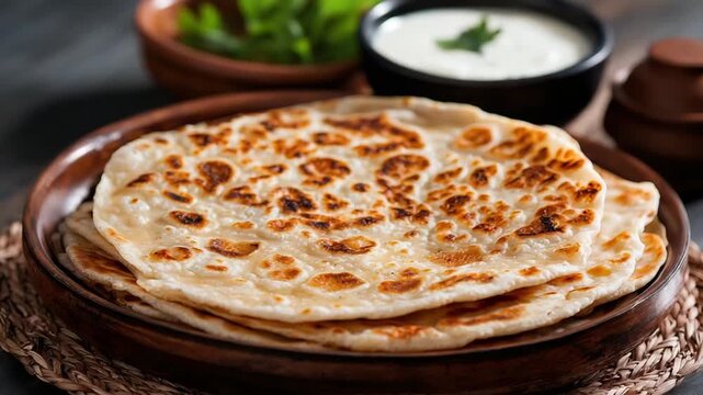  homemade indian paratha multi layer bread video