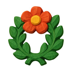 Fototapeta premium PNG Colorful floral wreath illustration