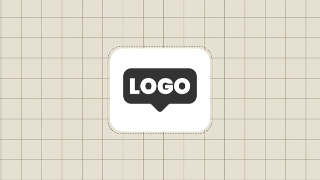 Retro Grid Icon Search Input Animation Logo Reveal