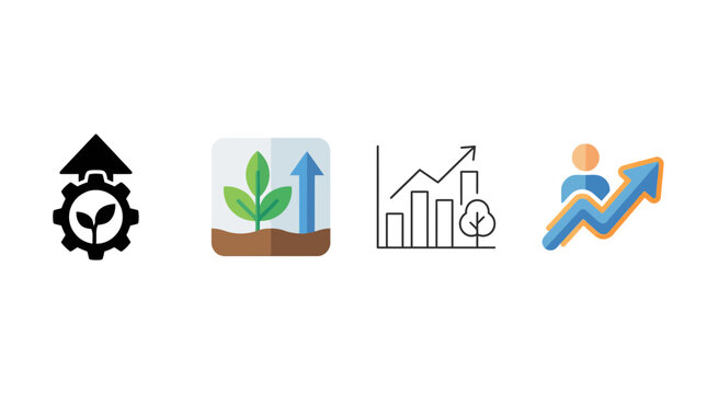 develop icon , different style flat icon set. Line, solid and filled outline colorful icon , vector sign and symbol 