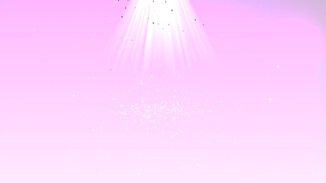 oft Pink Light Rays With Sparkles and Gentle Glow for Dreamy Inspirational Scene