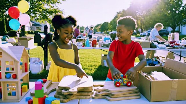 Young Entrepreneurs at the Summer Yard Sale.
