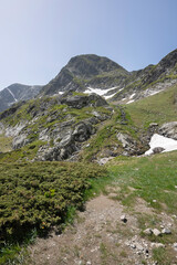 Obraz premium Rila Mountain around The Seven Rila Lakes, Bulgaria