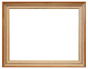 Narrow light picture frame on a transparent background, in PNG format.