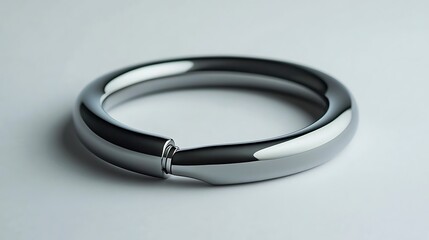 Fototapeta premium A modern bracelet with a sleek magnetic clasp and minimalist metallic finish 