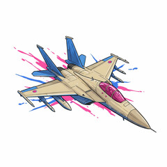 Modern Jet Fighter Aircraft Illustration