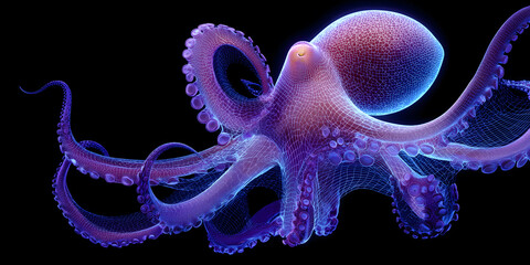 Holographic Octopus Close  