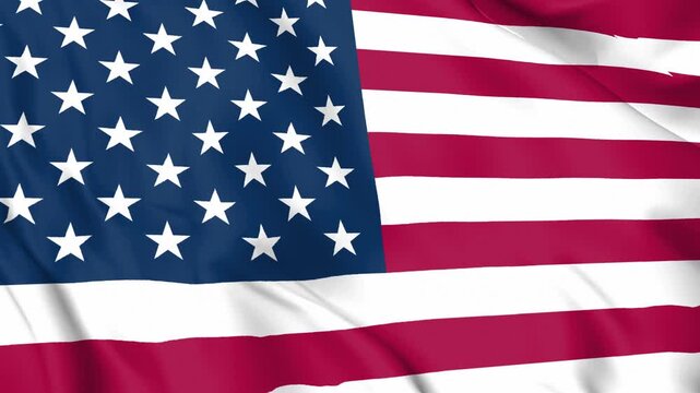 Realistic US Minor Outlying Islands Flag Waving, 4K Loop, Pacific Territory