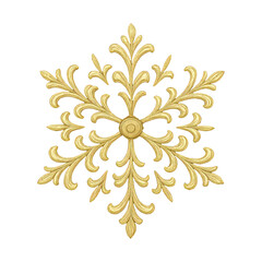 Fototapeta premium PNG Ornate golden floral design