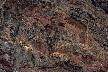 Los Gigantes cliff detail seen from a boat