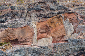 Los Gigantes cliff detail seen from a boat
