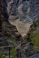 Hiking trail through Masca gorge