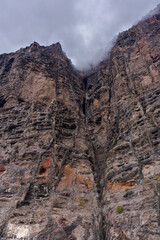 Los Gigantes cliff detail seen from a boat