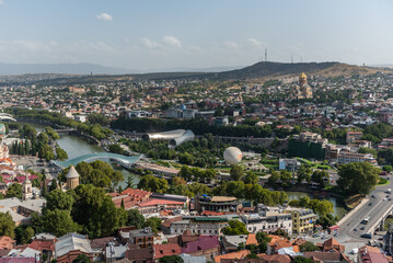 Fototapeta premium Panoramatic view of Tbilisi, Georgia