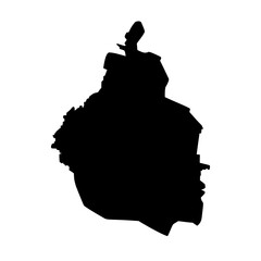 Mexico City Mexico map silhouette vector illustration