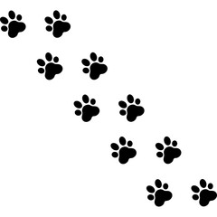 Fototapeta premium Silhouette Paw Print Pattern illustration element 