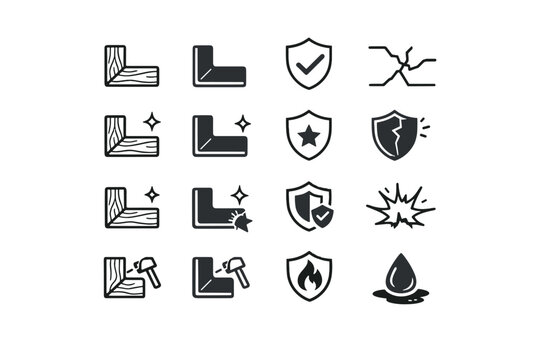 Icon choice logic durability selection hallway rubber vector guard calm baseboard wood