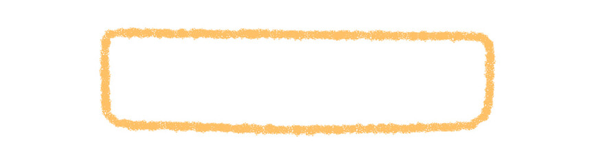 Obraz premium Crayon rectangle frame with organic sketch contour forms a blank box. Border background serves as template for quote or message. Creative illustration with a hand drawn look for template and
