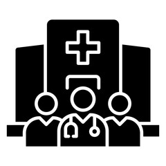 Medical Staff Glyph Icon