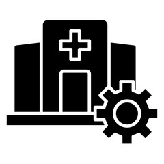 Obraz premium Hospital Management Glyph Icon
