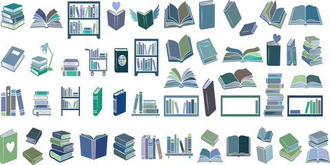 Bookshelf organization with various book arrangements and colors bookshelves bookcases reading © Creative BD