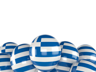Fototapeta premium Celebrate Greece independence day with vibrant balloons displaying the Greek flag for your Hellenic themed designs and projects