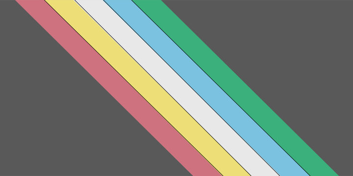 Top view of flag of Visually Safe Disability Pride, no flagpole. Plane design, layout. Flag background. Freedom and love concept. Pride month. activism, community and freedom.