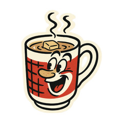 PNG Retro coffee mug illustration